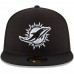 Men's Miami Dolphins New Era Black B-Dub 59FIFTY Fitted Hat 2513420